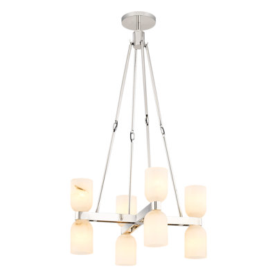 Lustre linéaire moderne et unique à 8 lumières Lucian