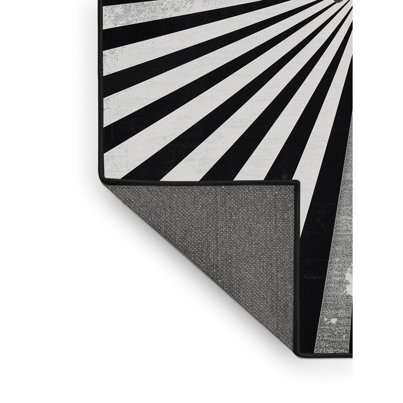 Tapis à rayures doux et moelleux Elina, 6 x 9