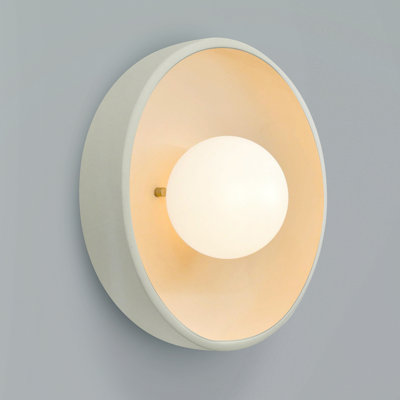 Single Light Ceramic Flush Mount Sconce