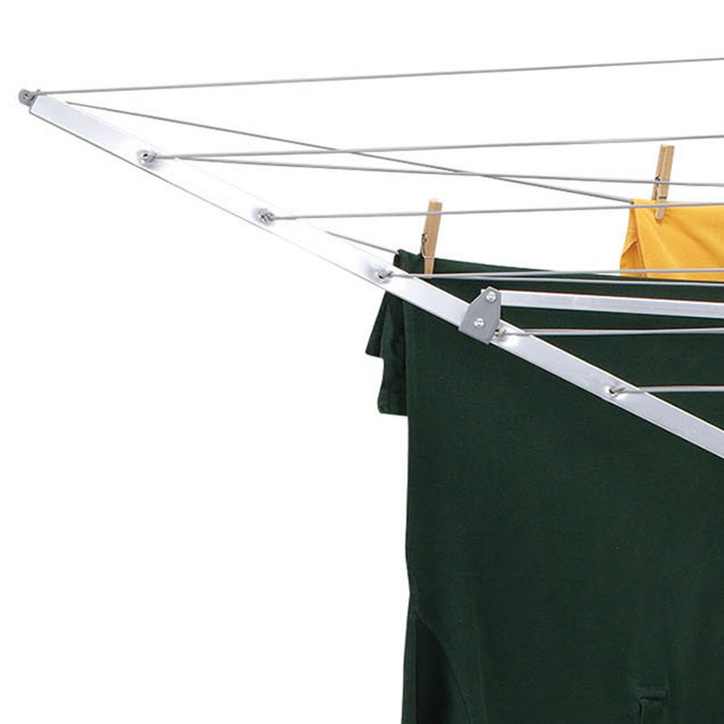 Portable Umbrella Clothesline with Aluminum Frame 64‑Foot Drying Space