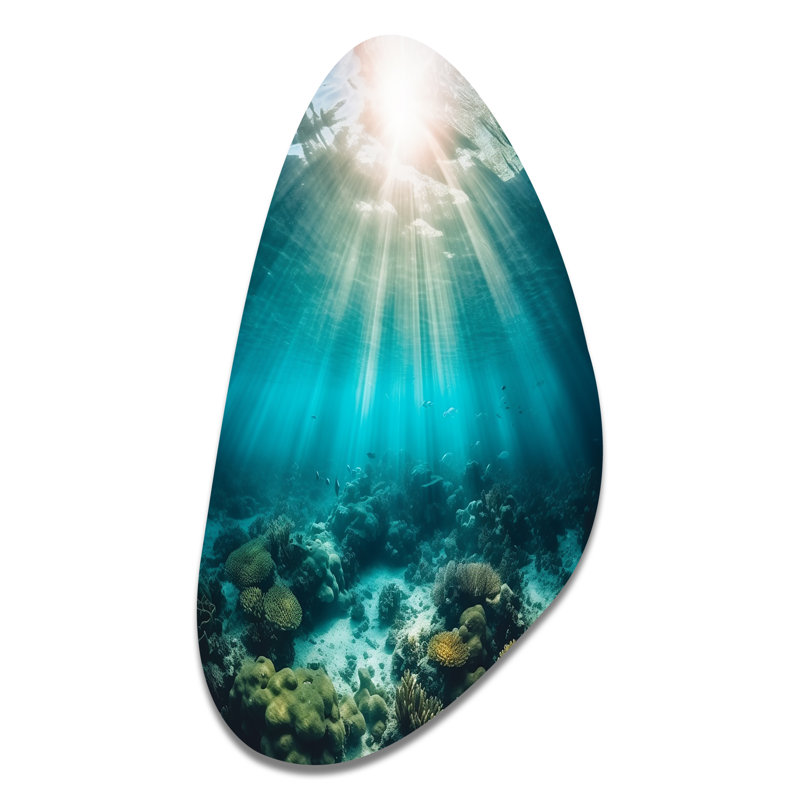 Molloy - art mural asymétrique en métal Coastal Fall, H 31 po x l 17 po