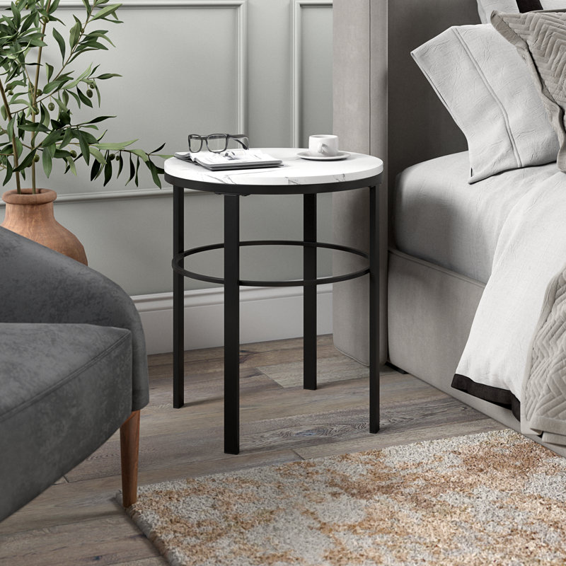 Cineraria End Table, Blackened Bronze