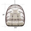Fauteuil à œufs pivotant sans support pour l'intérieur et l'extérieur, chaise suspendue à coussin résistant aux rayons UV et à structure pliable, capacité de 350 lb pour hamac de patio