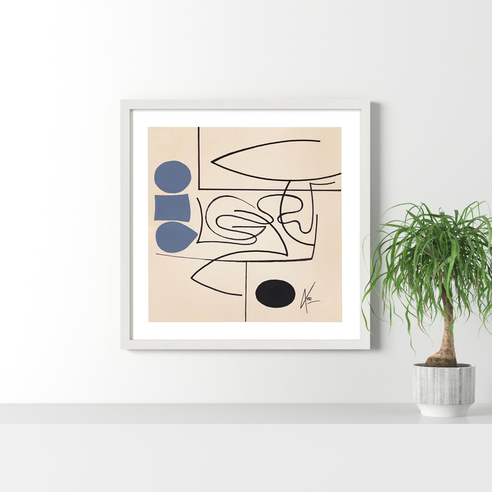 Reflection 2 by Lee Lessem, White, 36" H x 36" W x 1.25" D