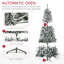 Arbre de Noël artificiel enneigé 7,5 pi avec lumières DEL blanc froid