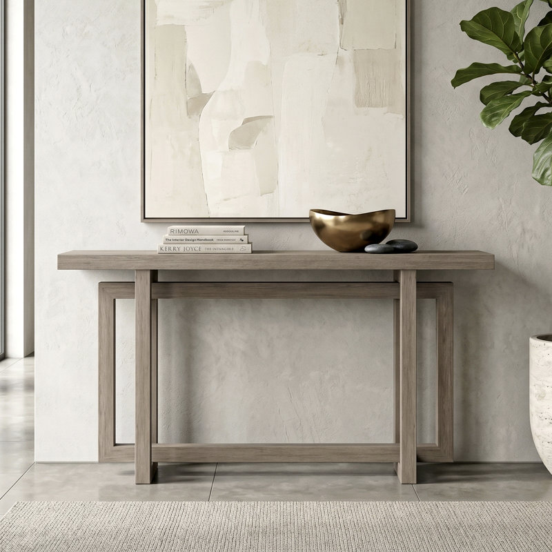 Cesily Rectangular Console Table, 31.7" H x 59.1" W x 15.7" D, Navy Blue