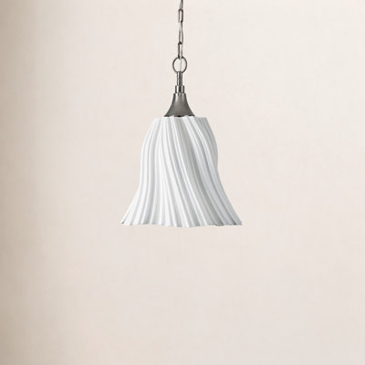 Twirl Single Light Porcelain Dimmable Pendant