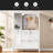 Hall Tree With Integrated Shoe Cabinet And Mirrored Cabinet Door, Coat Hanger, Entryway Bench, 4-In-1 Design, 2 Flip Drawers, 4 Hooks And 2 Cabinets For Entrance,Living Room