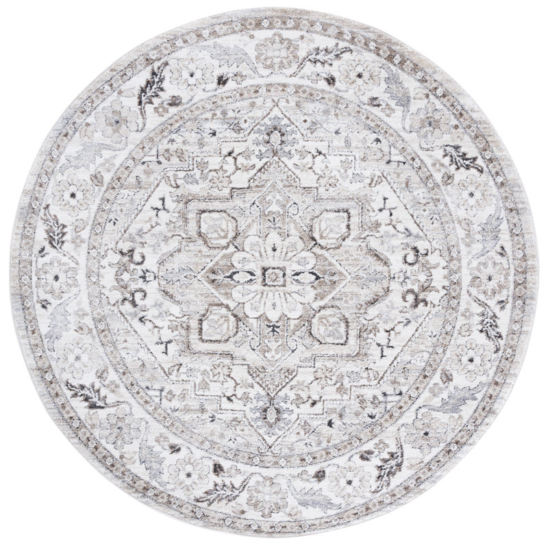 Alexius Opal Performance Oriental Rug, Round 6'7"