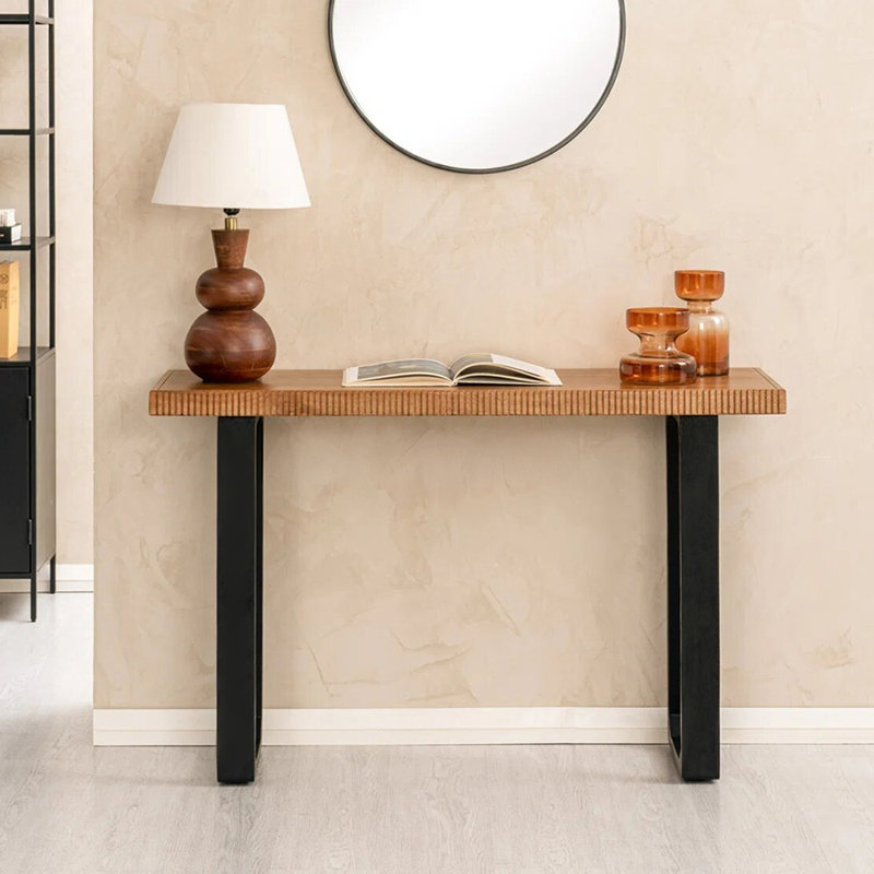 Console simple de style italien, H 29,9 po x l 47,2 po x P 15,4 po, Brun