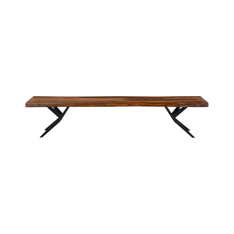 Rosewood 90" Bench in Natural Sheesham, 18" H x 90" W x 18" D
