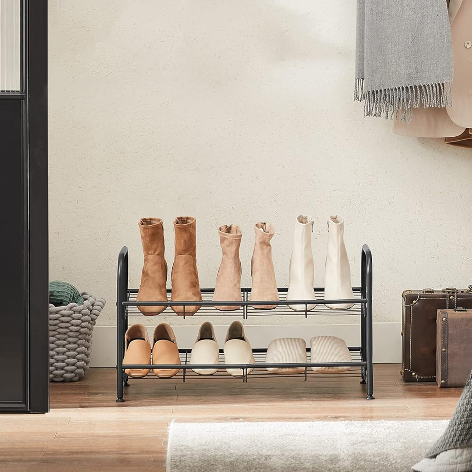 17 Stories 8 Pair Stackable Shoe Rack | Wayfair