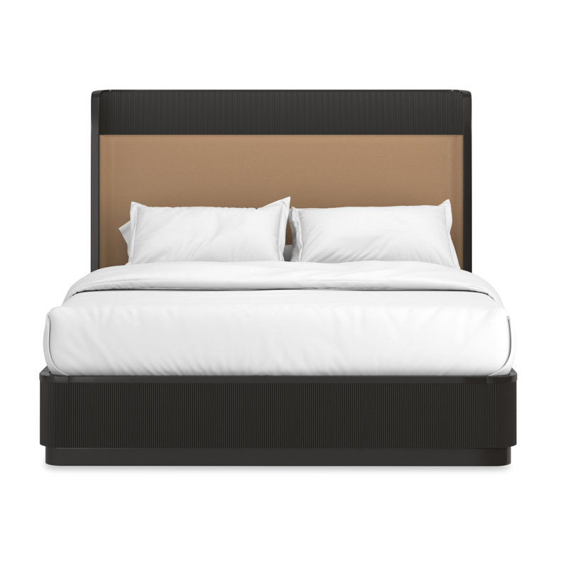 Fall In Love Leather Wingback Bed, Queen