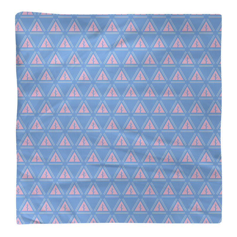 Serviette de coton à arbre minimaliste deux couleurs Barbra, H 0,1 po x l 10 po x P 10 po, Bleu pâle / rose, Sergé de coton