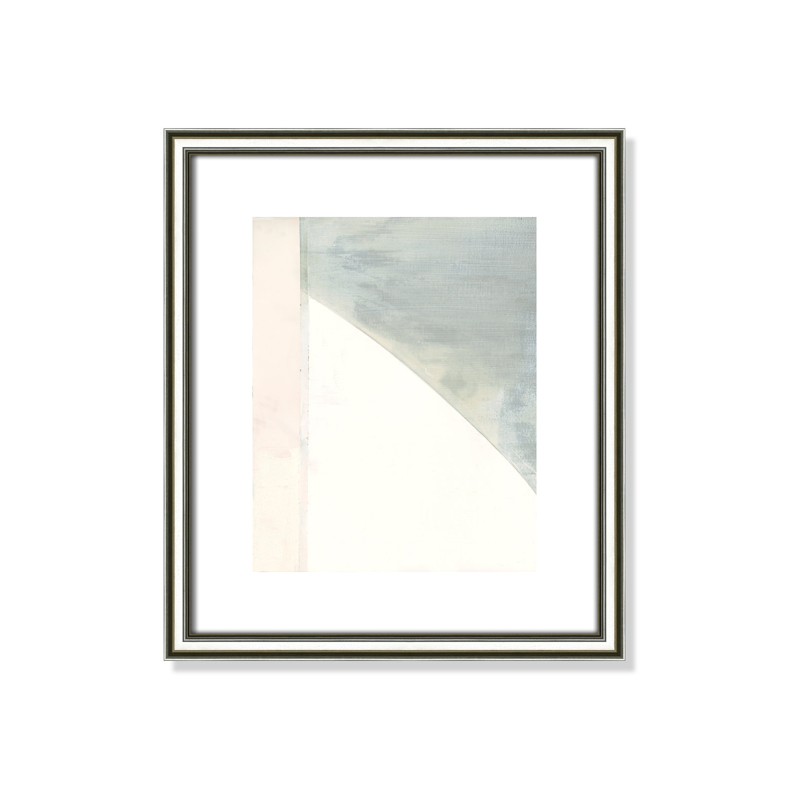 In Neutral I - Painting Print, Silver Framed Paper, 15" H x 13" W x 0.88" D
