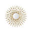 27,6 "Miroir mural rond doré en métal Glam Sun Shine Home Decor for Living