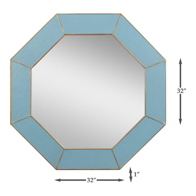 Eleanor Octagon Iron Mirror, Chambray Blue