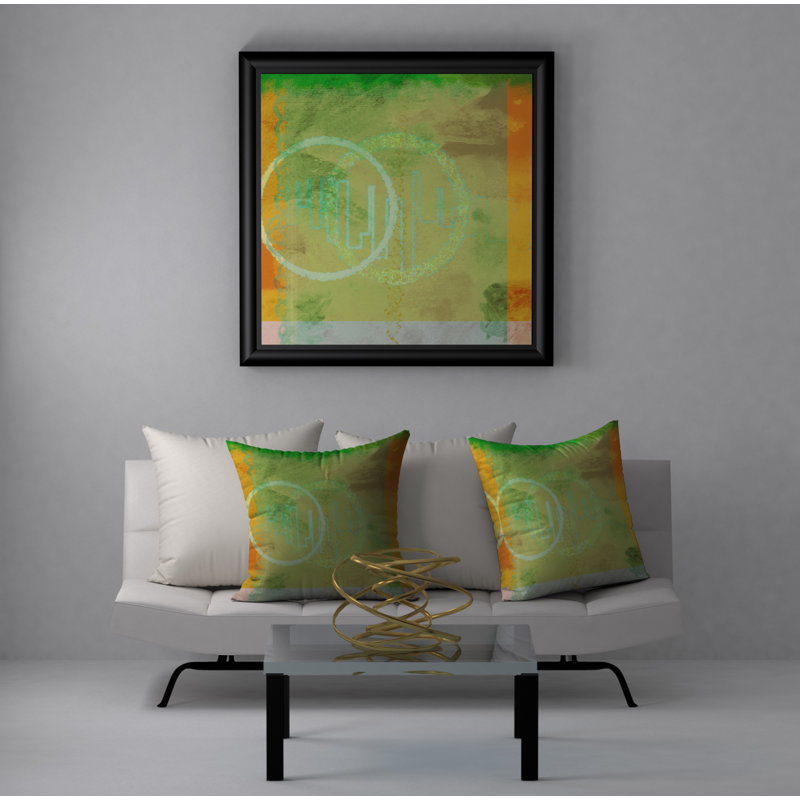 Abstract Reversible Throw Pillow, 18" x 18"