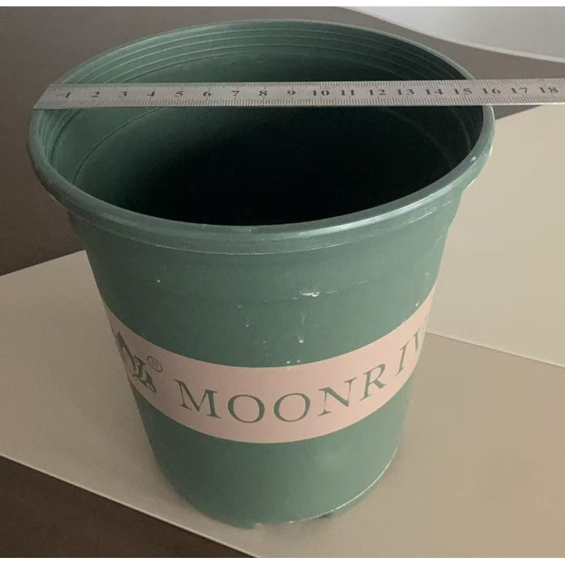 Pot de chambre de bébé vert en plastique avec soucoupe - pot de gallon, 7,1 x 5,9 x 5,9 po