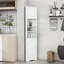 Armoire de rangement pour salle de bain avec tablettes de rangement réglables et deux portes-1439593118