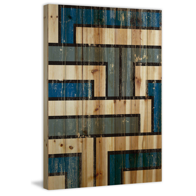 « tetris », impression sur bois, H 60 po x l 40po x P 1,5 po