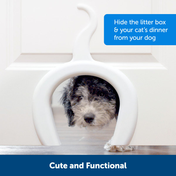 White Plastic Cat Corridor Interior Pet Door