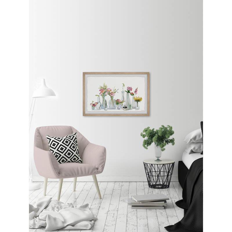 Etched Glass Bottles - Single Picture Frame Painting, 41 cm H x 61 cm W