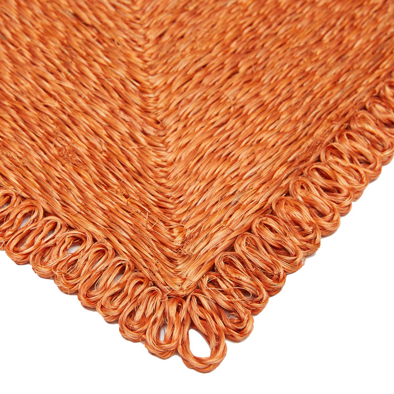 Loopy Square Place Mat, Clementine