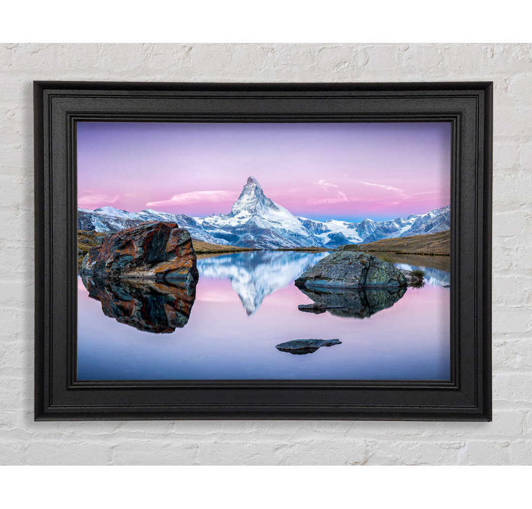 Gerahmtes Leinwandbild Snow Mountain Reflections