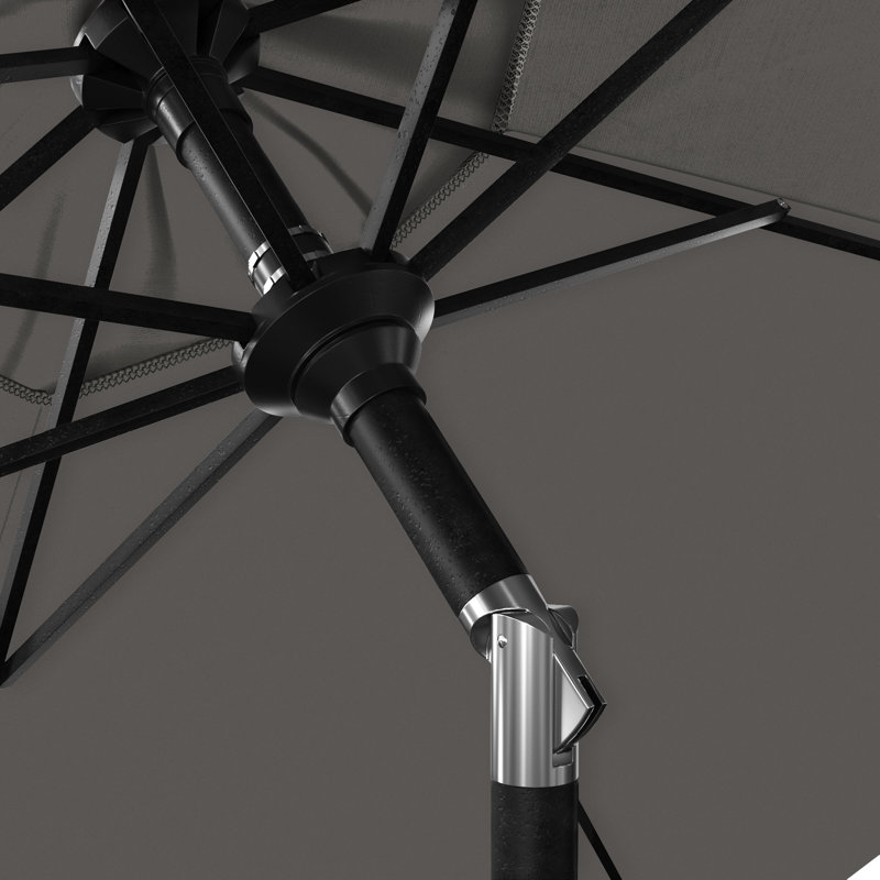 Parasol 108 po Aalieyah, Toile gris anthracite Sunbrella®, Stone Black