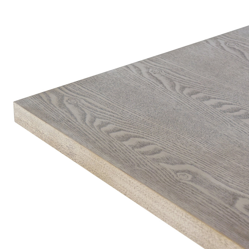 Ensemble de salle à manger 7 pièces 7 pièces, 1 table rectangulaire avec base à tréteaux et 6 chaises rembourrées, Brun