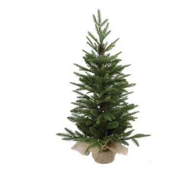 Potted Flocked 3' Pre-Lit Christmas Tree