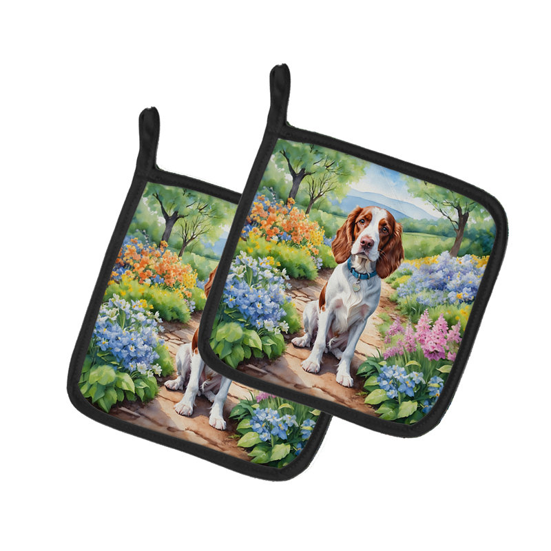 Caroline's Treasures Floral Polyester Potholder Set