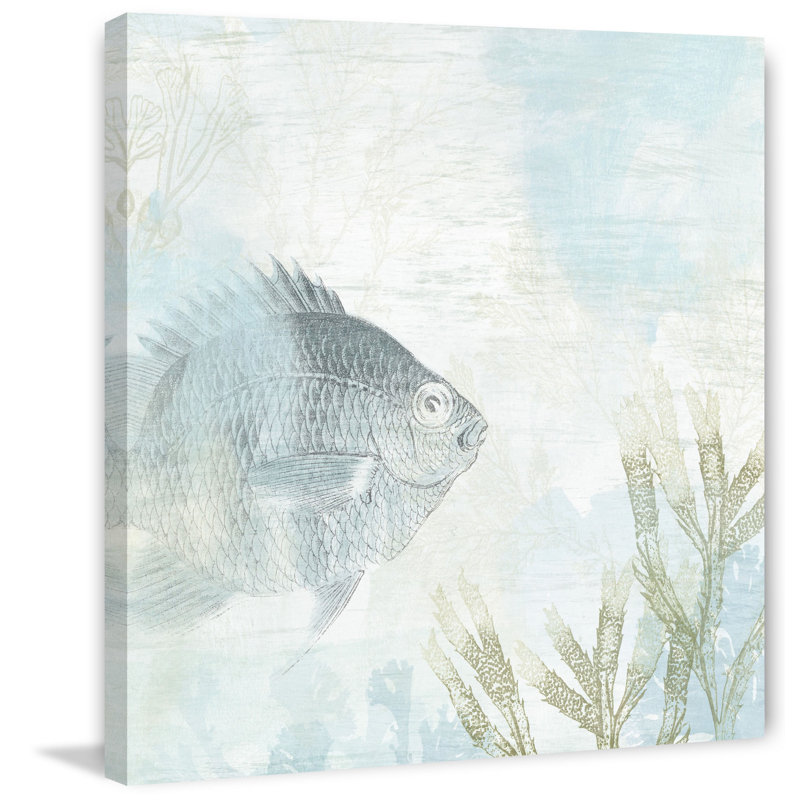 Silver Swimmer - Wrapped Canvas Print, 81 cm H x 81 cm W x 4 cm D