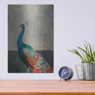 Art mural en métal Latitude Run® «Peacock» par Svetlana Aleynikova