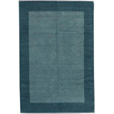 Gabbeh Wool Area Rug in Dark Green/Green