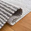Tapis ivoire / noir en laine tissé à la main Marbella-78162354