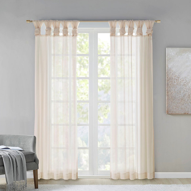 Twisted Tab Voile Sheer Window Pair