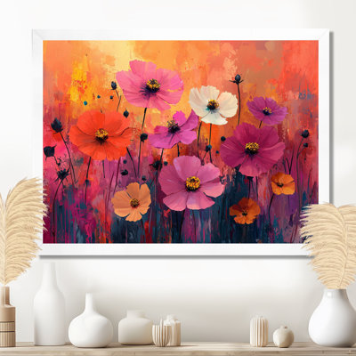 Jackielyn Neon Meadow en contrastes lumineux Pop Art - fleurs sauvages, décoration murale