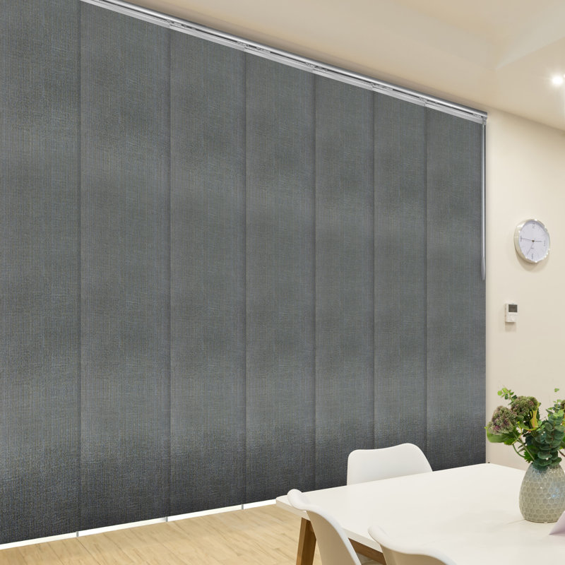 Dove 7-Panel Single Rail Panel Track Extendable 110"-153"W x 94"H, Panel width 23.5", White