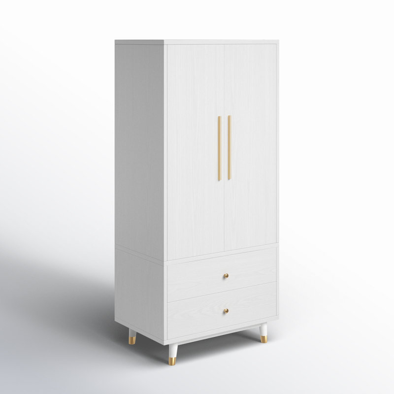 Armoire en bois manufacturé Ranck, Blanc
