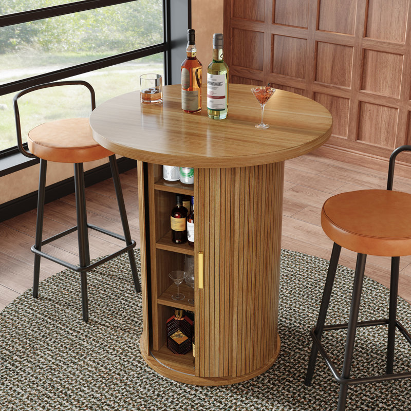 Dining Table, Brown Wood / Does Not Apply