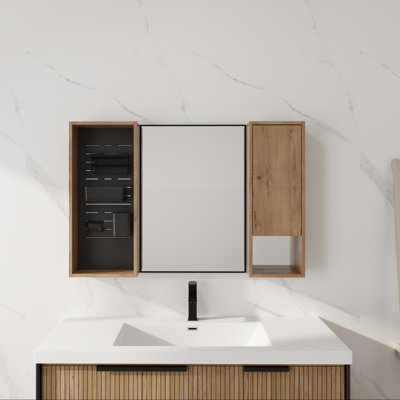 Armoire de salle de bain avec miroir 41,6 po