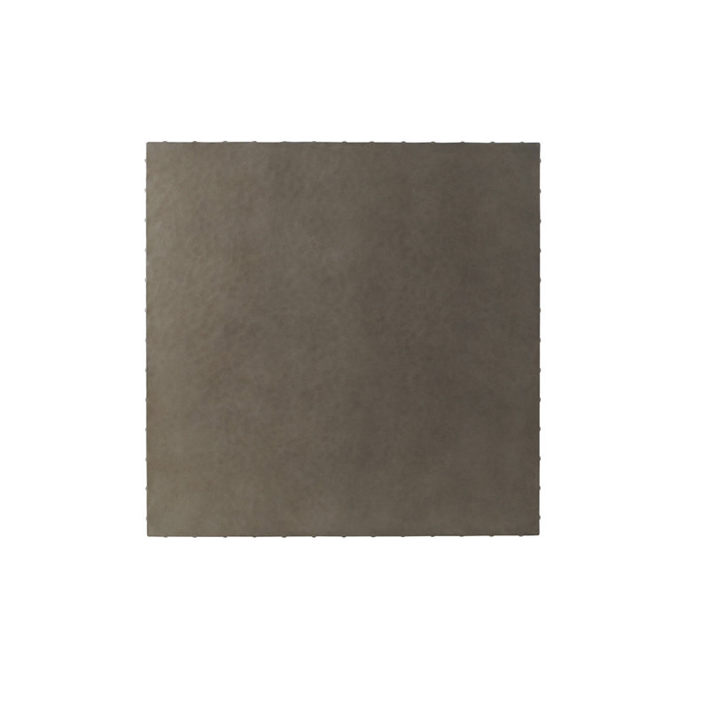 Elegant Traditional Square Wood and Metal Cocktail Table in Taupe-Gray