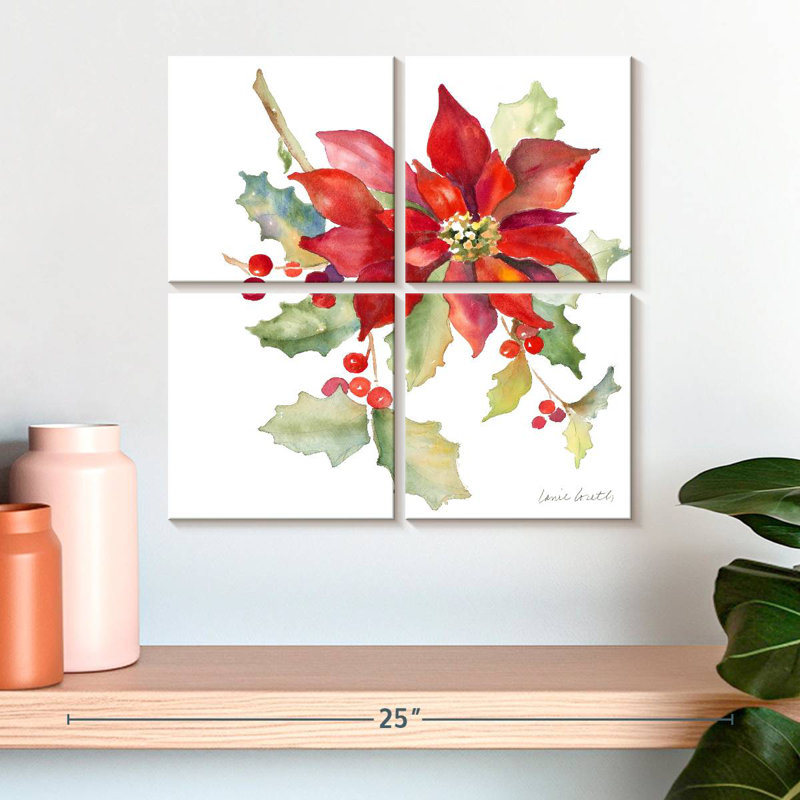 Harnek Poinsettias II, H 18 po x l 18 po