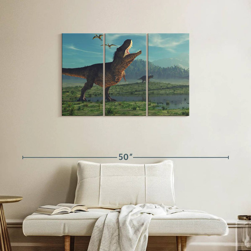 Brampt Jurassic Era Dinosaurs, 24" H x 38" W