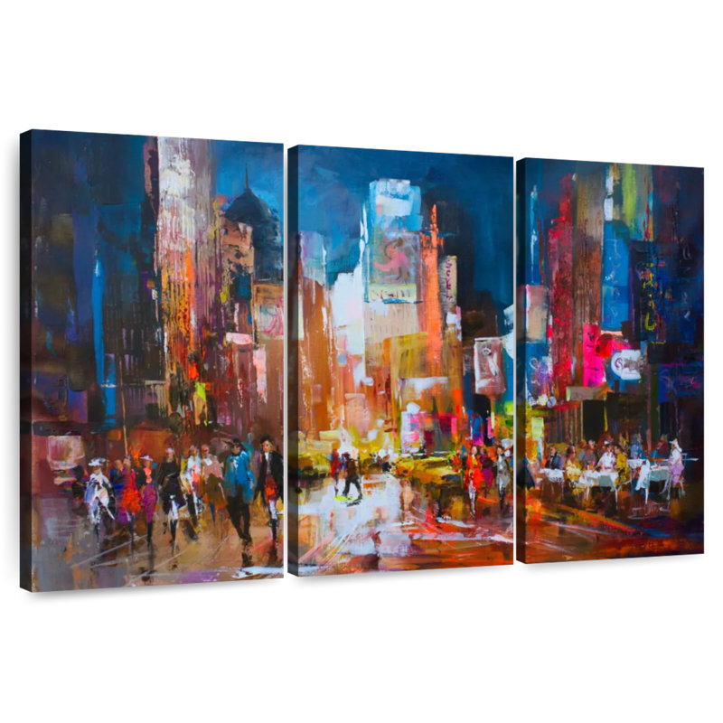 Sebbie People In New York, 24" H x 38" W
