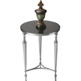 Ciara Round Glass 16.25" Side Table