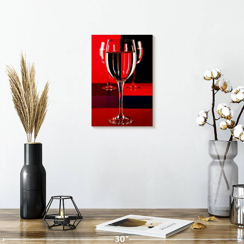 Yarlin Abstract Wine Glasses, 30" H x 20" W