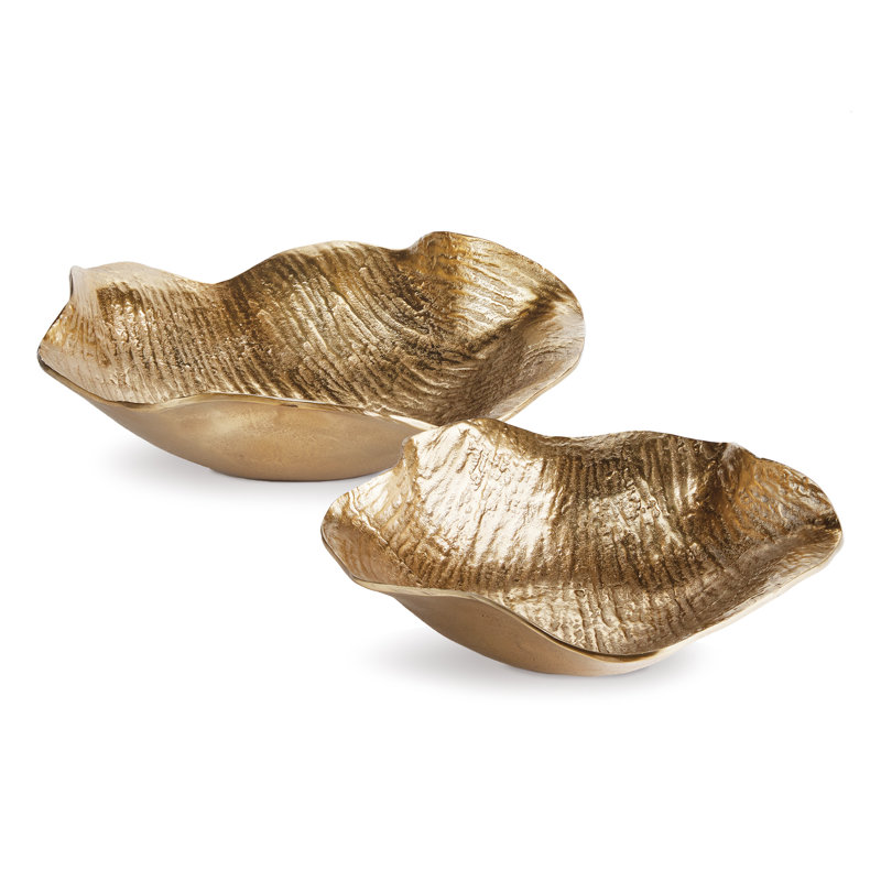Aluminum Decorative Bowl Set, Gold